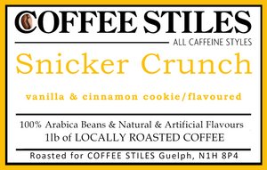 Coffee Stiles (Guelph) - Snicker Crunch - 1lb- (MED) - (Flavoured) - Whole Bean *****NEW****