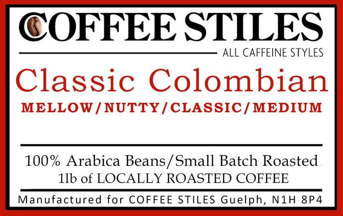 Coffee Stiles (Guelph) - Classic Columbian- 1lb (Medium Roast)