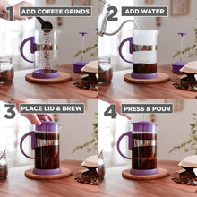 Load image into Gallery viewer, French Press: GROSCHE Zurich - Purple, 1000ml/34 fl. oz/8 cup