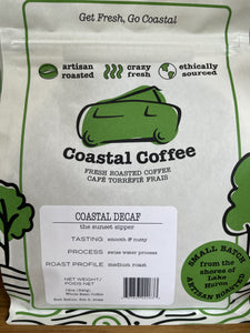 Coastal Coffee (Goderich) - Coastal Decaf- 12oz - Whole Bean (Med/Dark Roast)