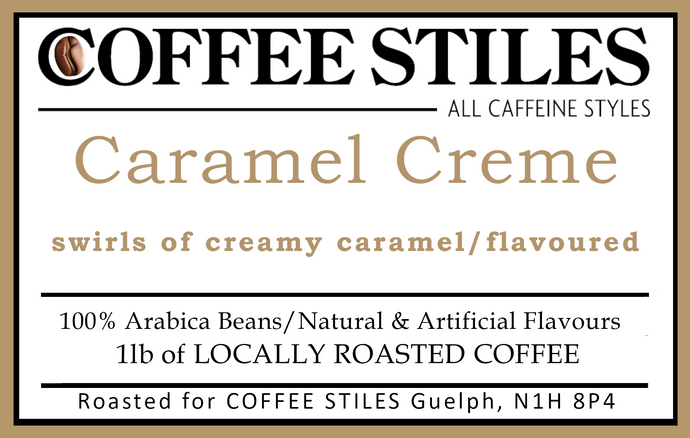 Coffee Stiles (Guelph) - Salted Caramel - 1lb- (MED) - (Flavoured) - Whole Bean *****NEW****