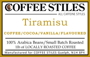 Coffee Stiles (Guelph) - Tiramisu - 1lb (Flavoured)