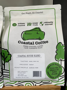 Coastal Coffee (Goderich) - House Blend -(Medium Roast) - 12oz- Whole Bean